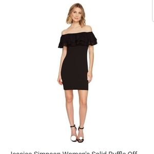 Boho Bachelorette ruffle lace little black dress